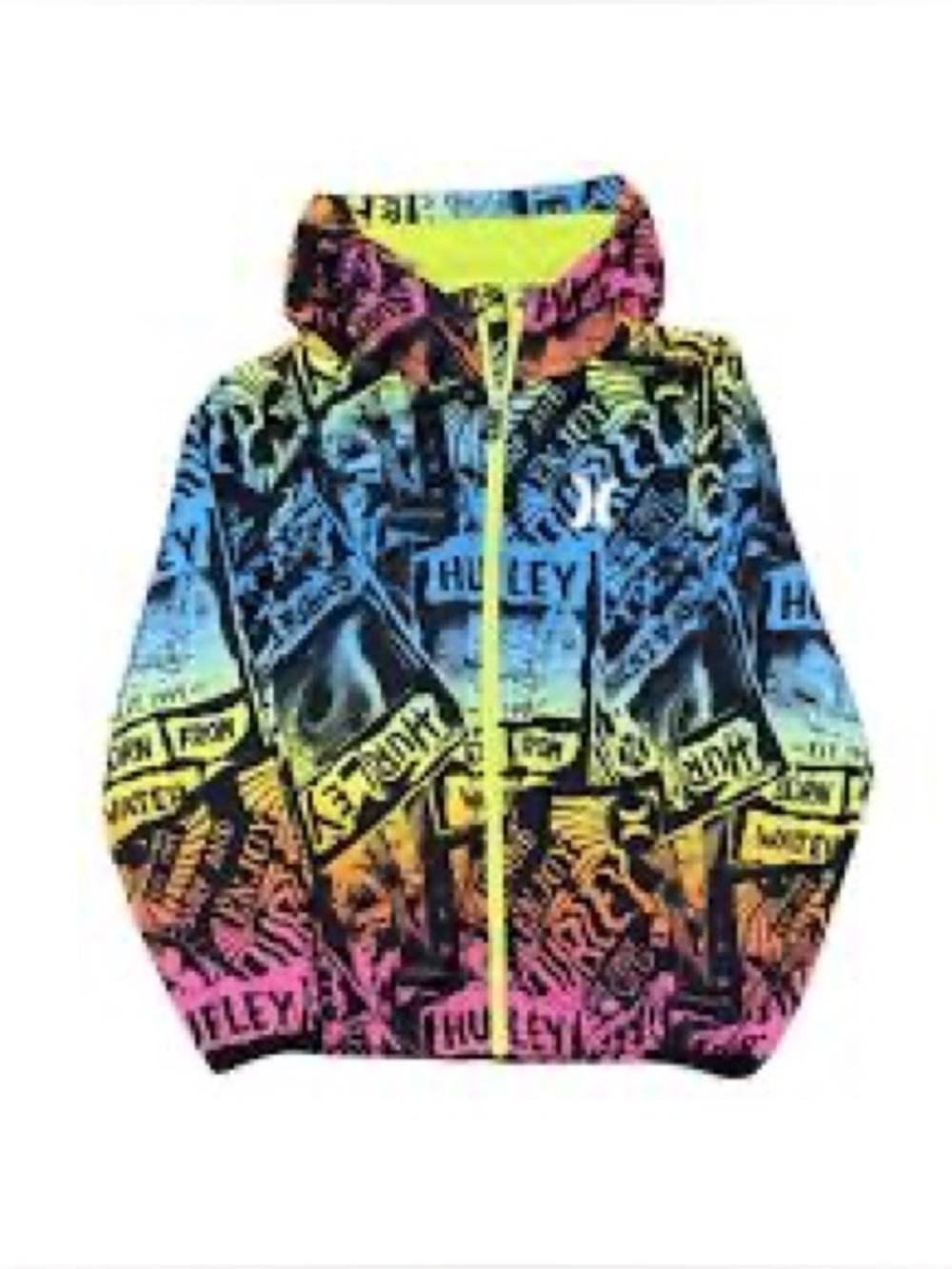 Hurley Multicolor Gradient Graphic Windbreaker Jacket